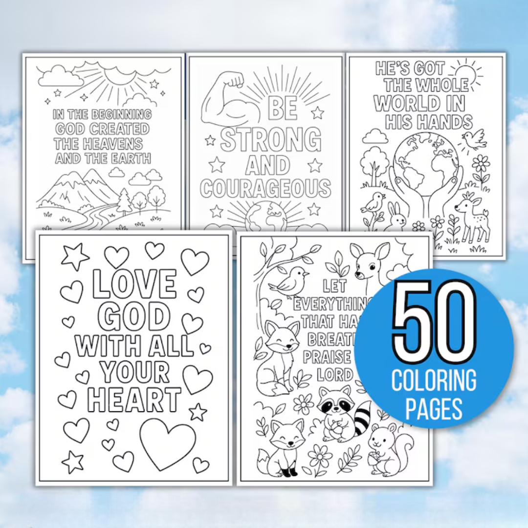 Kids Bible Verse Coloring Pages, Kid's Bible Coloring Pages, Sunday School Coloring Pages, Christian Coloring Pages, Religious Coloring Page