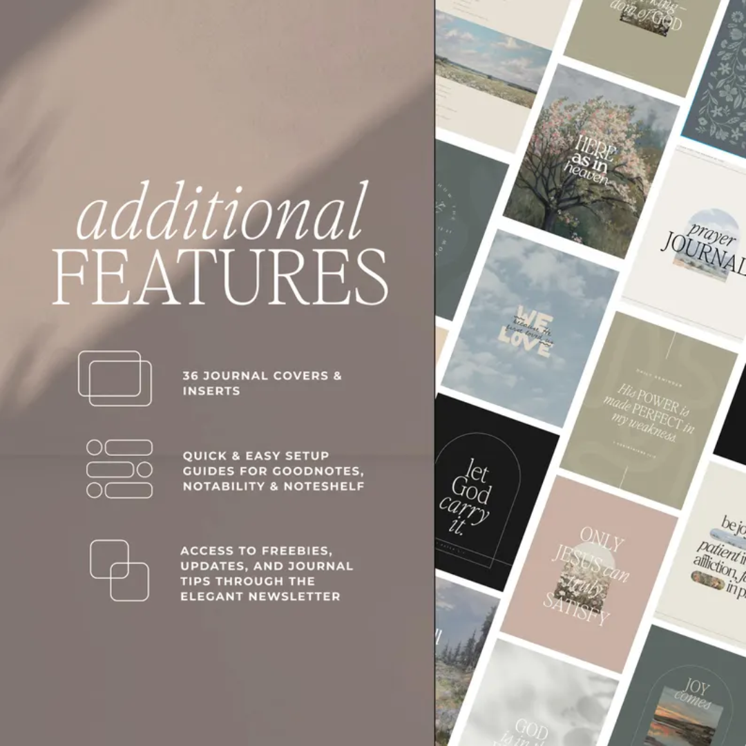 Bible Prayer Journal, Digital Hyperlinked PDF for iPad, Samsung, Remarkable, Printable using Goodnotes, Notability, Noteshelf, Noteful