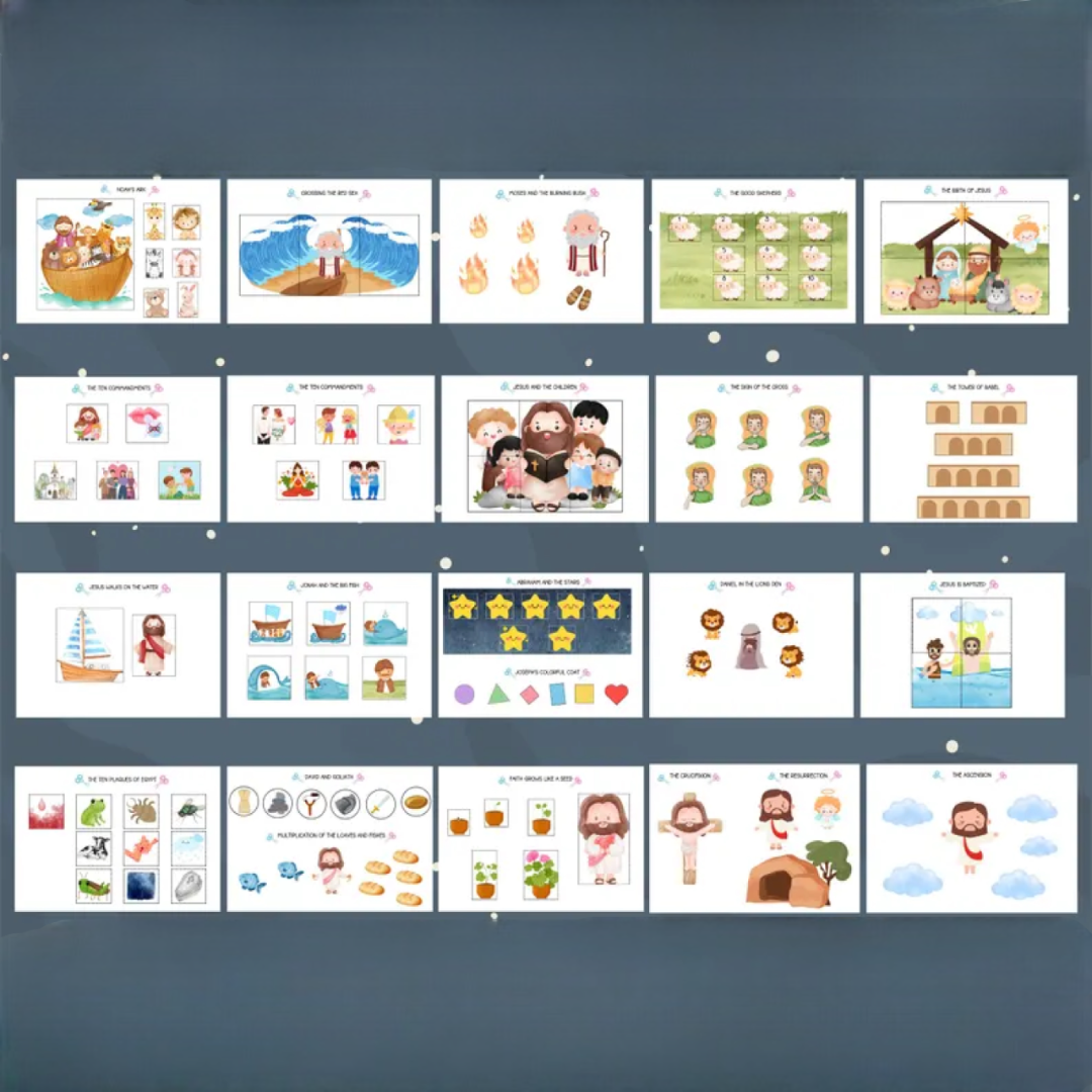 My Bible Busy Book, Printable Bible Activity Book, Binder Activity, Preschool Activity, Homeschool, Sunday School, quiet busy book