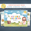 My Bible Busy Book, Printable Bible Activity Book, Binder Activity, Preschool Activity, Homeschool, Sunday School, quiet busy book