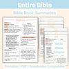 Entire Bible Overview, Bible Made Simple, Printable Bible Worksheets, Bible Book Summaries, Bible Breakdown for Beginners, Bible Study Tool