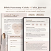 Digital Bible Summary Guide & Faith Journal | Printable Bible Study Journal | Bible Study Guide | Printable Prayer Journal | Digital Planner