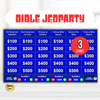 Bible Jeoparty, Bible Jeoparty Game, Bible Jeoparty Template, Bible Study Trivia, Bible Trivia Questions, Christian Church Game Bundle
