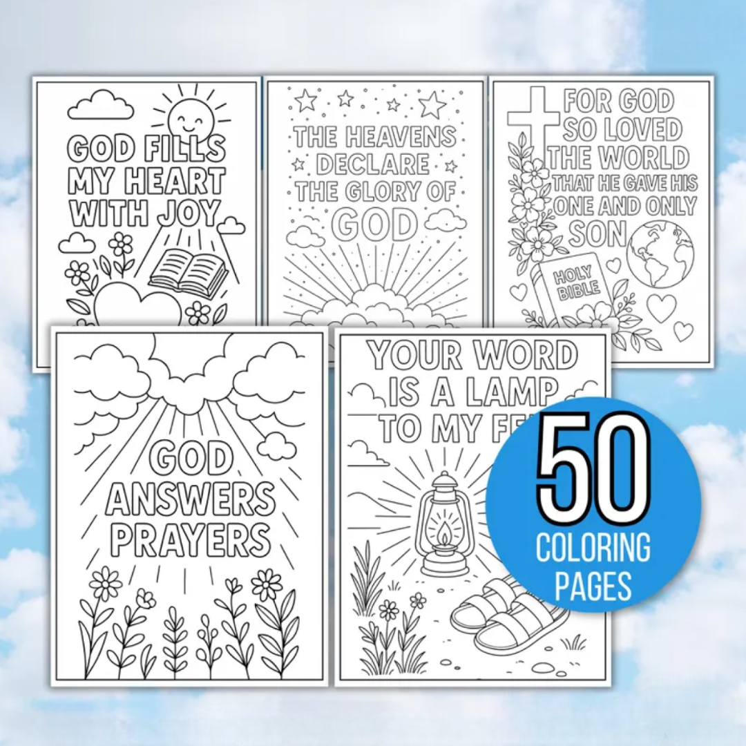 Kids Bible Verse Coloring Pages, Kid's Bible Coloring Pages, Sunday School Coloring Pages, Christian Coloring Pages, Religious Coloring Page