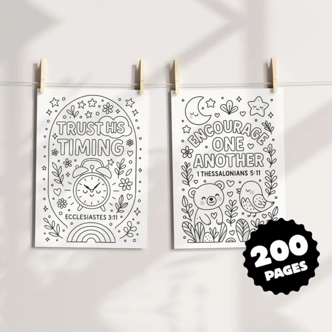 200 Bible Verse Coloring Pages, Digital Download, Scripture Faith Coloring, Christian Printables, Boho Bible Art, Bible Coloring for Kids