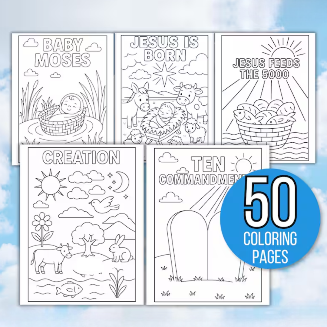 Kids Bible Verse Coloring Pages, Kid's Bible Coloring Pages, Sunday School Coloring Pages, Christian Coloring Pages, Religious Coloring Page