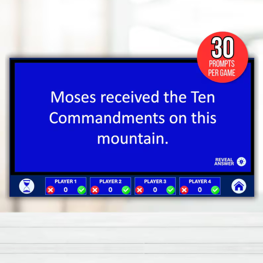 Bible Jeoparty, Bible Jeoparty Game, Bible Jeoparty Template, Bible Study Trivia, Bible Trivia Questions, Christian Church Game Bundle