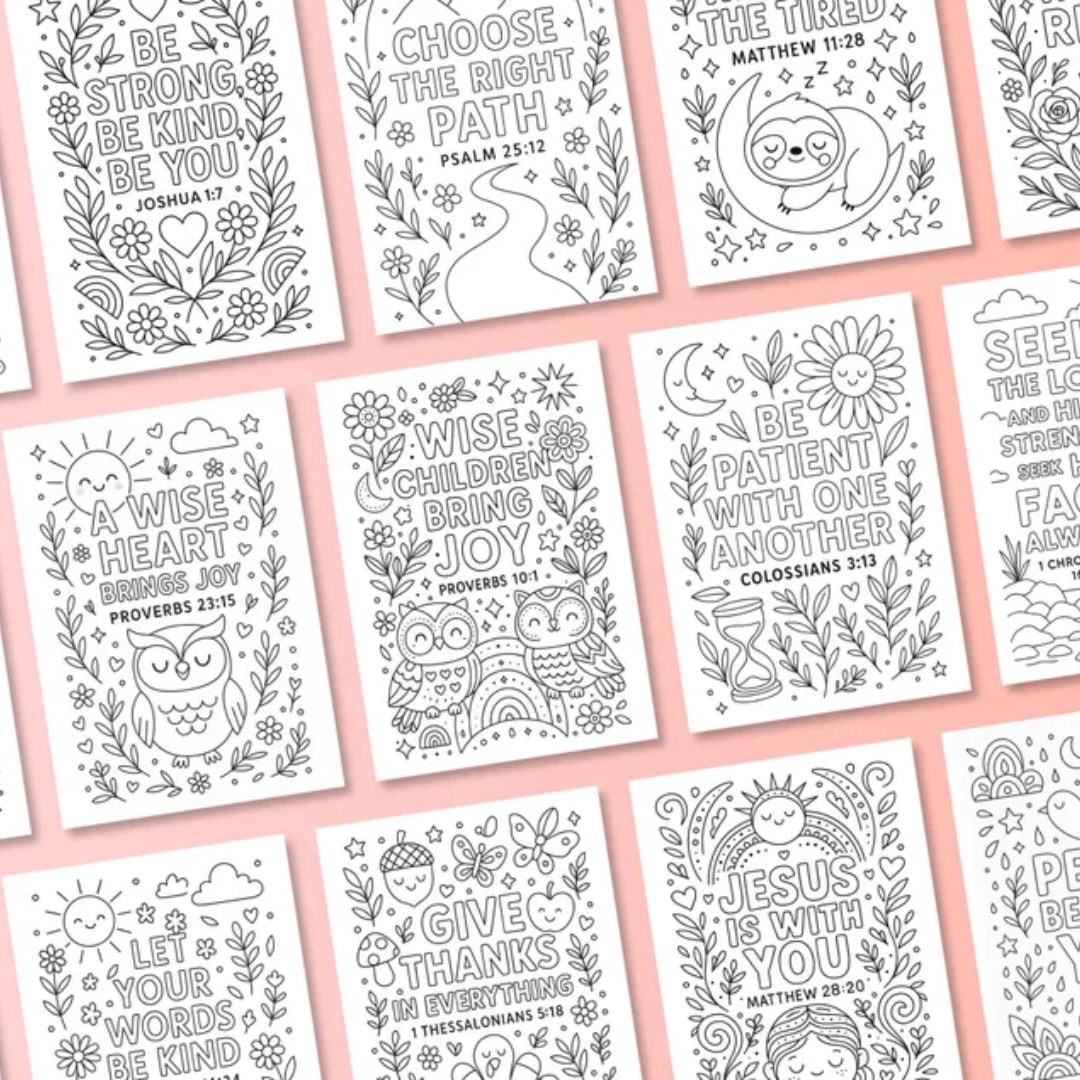 200 Bible Verse Coloring Pages, Digital Download, Scripture Faith Coloring, Christian Printables, Boho Bible Art, Bible Coloring for Kids