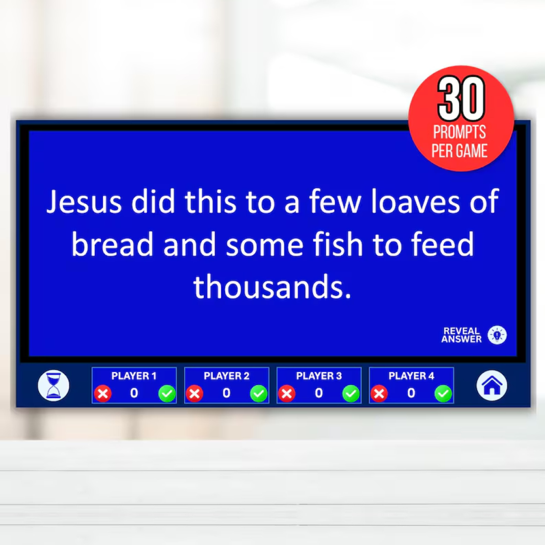 Bible Jeoparty, Bible Jeoparty Game, Bible Jeoparty Template, Bible Study Trivia, Bible Trivia Questions, Christian Church Game Bundle