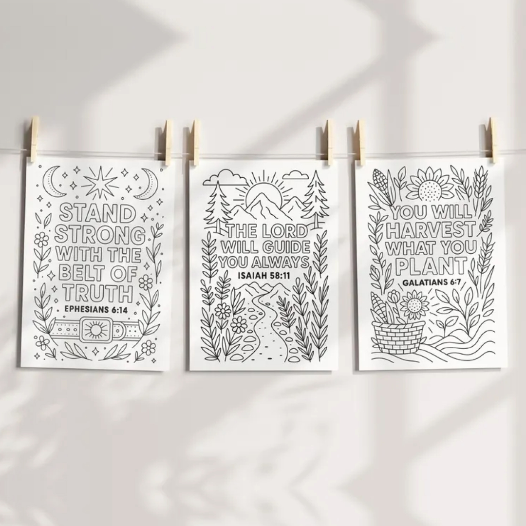 200 Bible Verse Coloring Pages, Digital Download, Scripture Faith Coloring, Christian Printables, Boho Bible Art, Bible Coloring for Kids