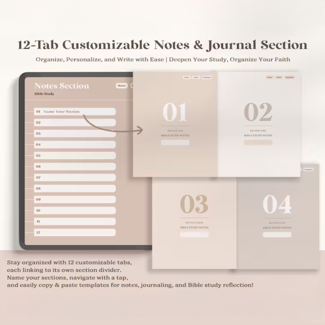 Digital Bible Summary Guide & Faith Journal | Printable Bible Study Journal | Bible Study Guide | Printable Prayer Journal | Digital Planner